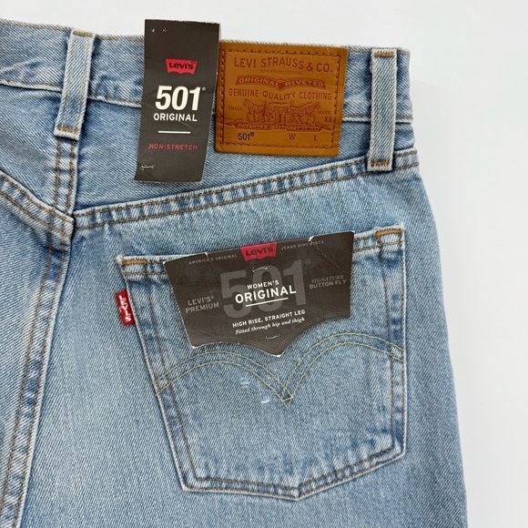 Levi's 501 Premium High Rise Straight Leg Button Fly Stars and Stripes 28 x 30 - Picture 12 of 16